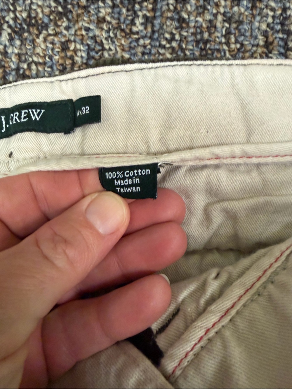J. Crew Dark Olive Corduroy Trousers Men’s 34X32 Cotton Cords - Picture 4 of 6
